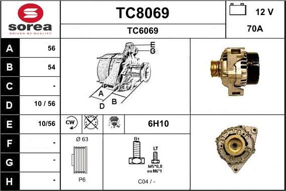 SNRA TC8069 - Alternateur cwaw.fr