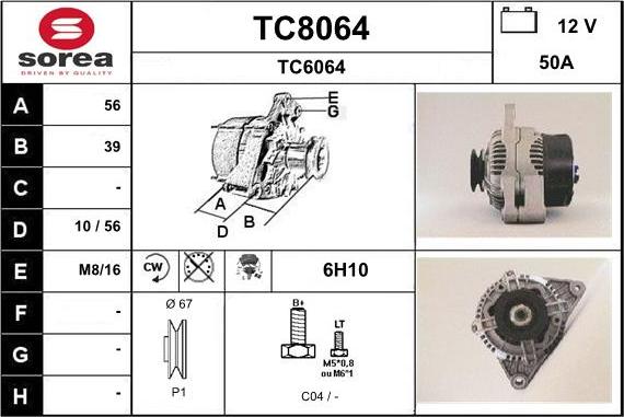 SNRA TC8064 - Alternateur cwaw.fr