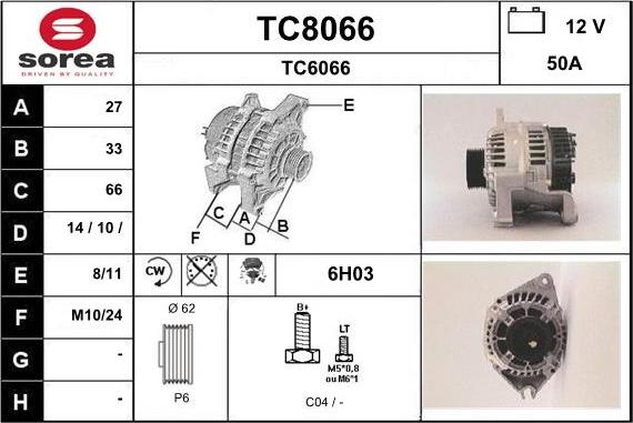 SNRA TC8066 - Alternateur cwaw.fr