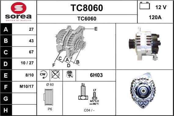 SNRA TC8060 - Alternateur cwaw.fr