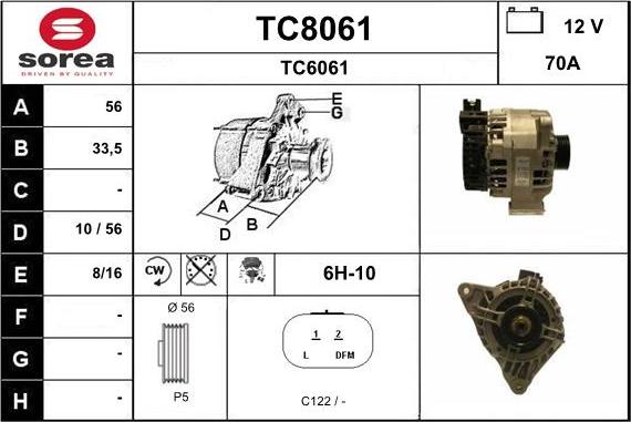 SNRA TC8061 - Alternateur cwaw.fr