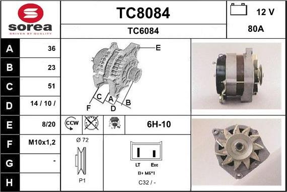 SNRA TC8084 - Alternateur cwaw.fr