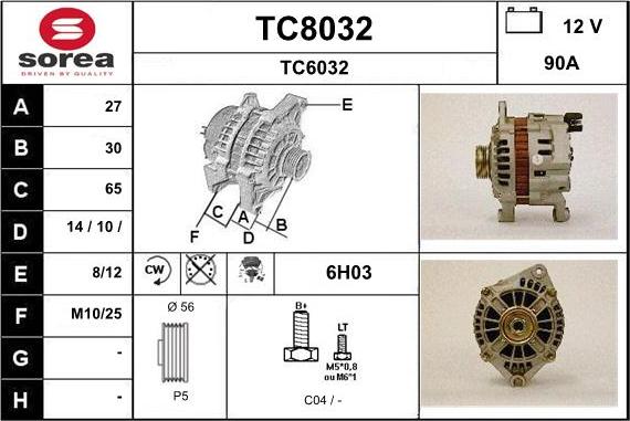 SNRA TC8032 - Alternateur cwaw.fr