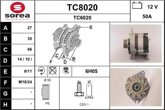 SNRA TC8020 - Alternateur cwaw.fr