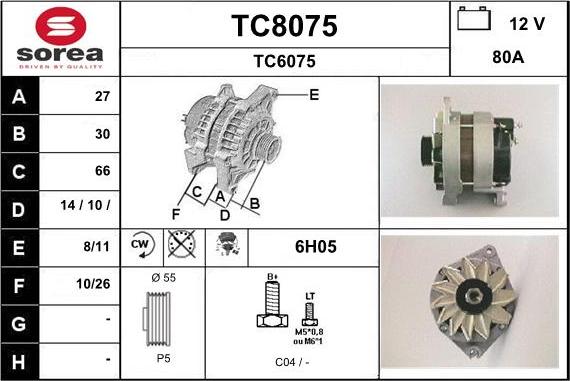 SNRA TC8075 - Alternateur cwaw.fr