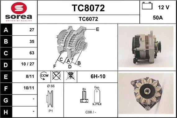 SNRA TC8072 - Alternateur cwaw.fr