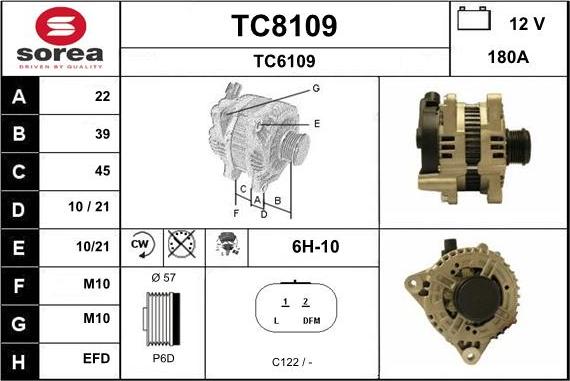 SNRA TC8109 - Alternateur cwaw.fr