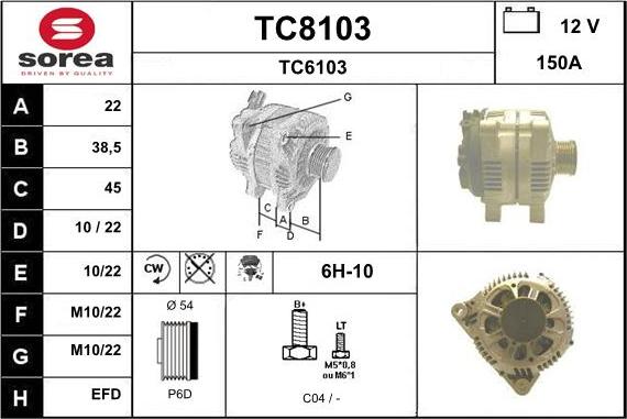 SNRA TC8103 - Alternateur cwaw.fr