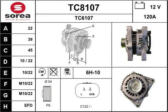 SNRA TC8107 - Alternateur cwaw.fr