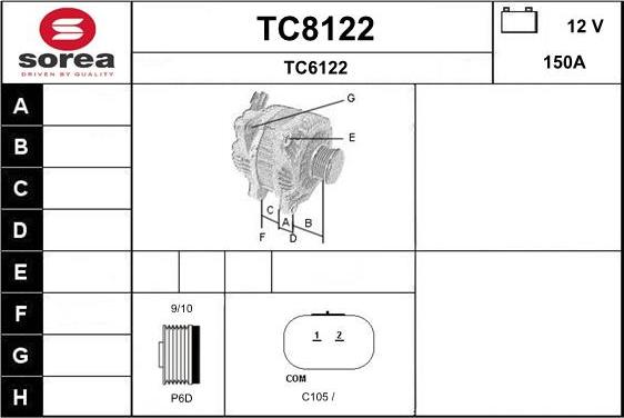 SNRA TC8122 - Alternateur cwaw.fr