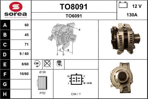 SNRA TO8091 - Alternateur cwaw.fr