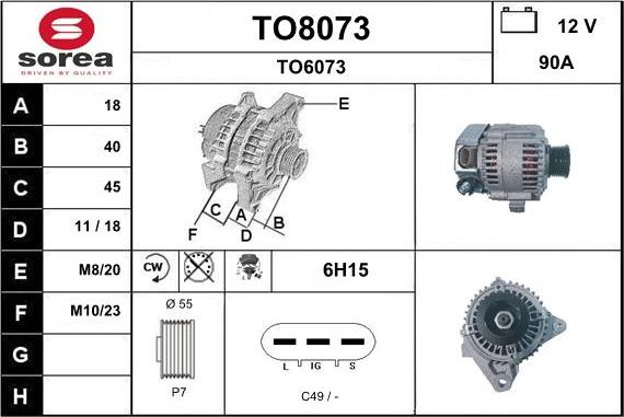 SNRA TO8073 - Alternateur cwaw.fr