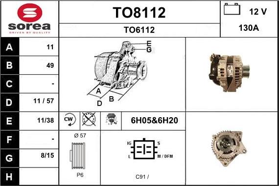 SNRA TO8112 - Alternateur cwaw.fr