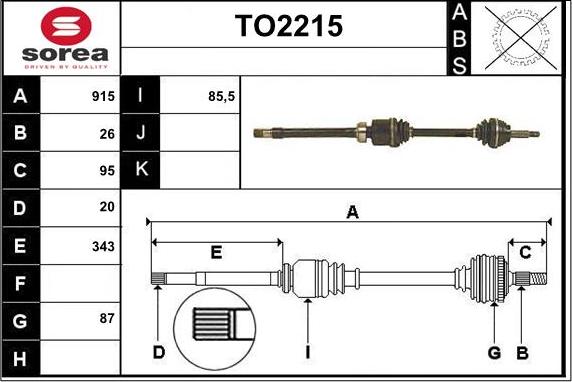 SNRA TO2215 - Arbre de transmission cwaw.fr