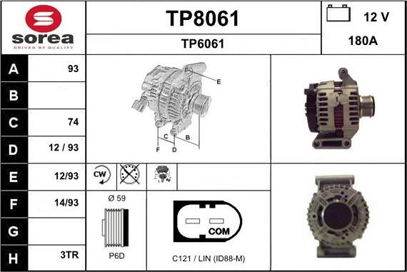 SNRA TP8061 - Alternateur cwaw.fr