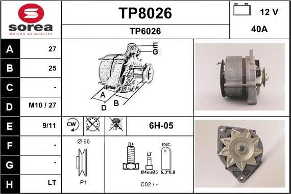 SNRA TP8026 - Alternateur cwaw.fr