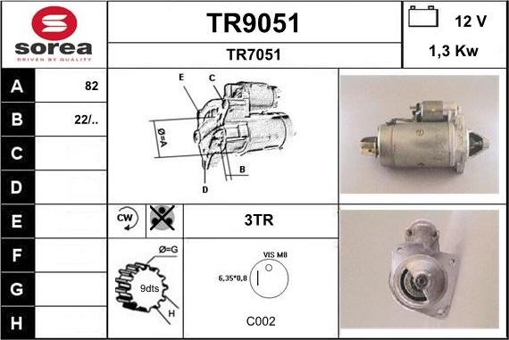 SNRA TR9051 - Démarreur cwaw.fr