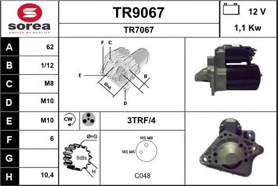 SNRA TR9067 - Démarreur cwaw.fr