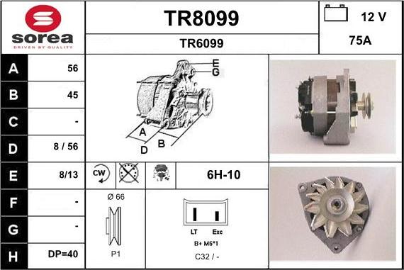 SNRA TR8099 - Alternateur cwaw.fr