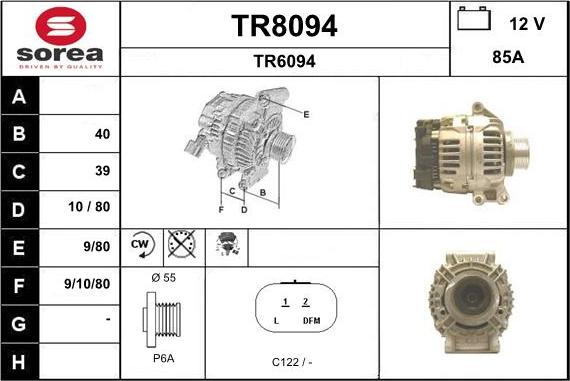 SNRA TR8094 - Alternateur cwaw.fr