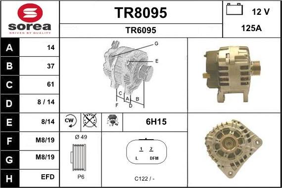 SNRA TR8095 - Alternateur cwaw.fr