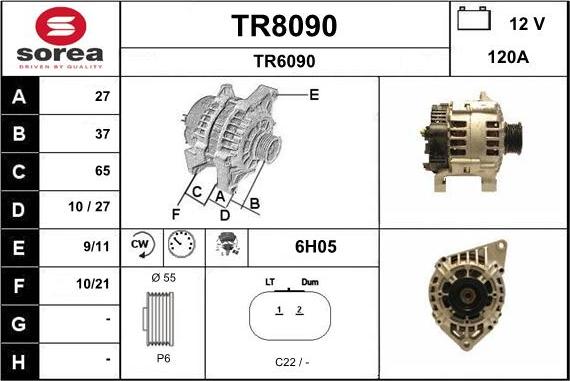 SNRA TR8090 - Alternateur cwaw.fr