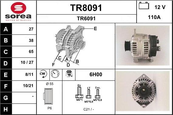 SNRA TR8091 - Alternateur cwaw.fr