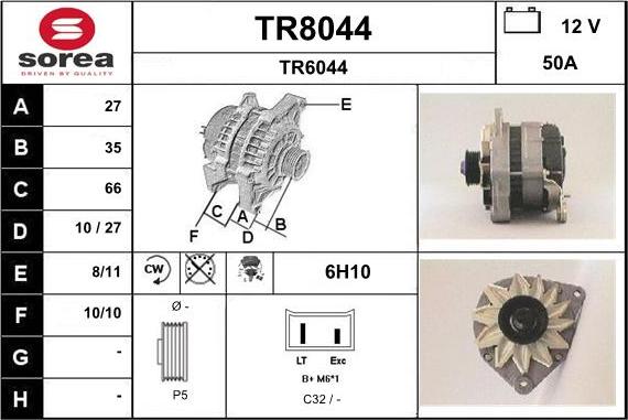 SNRA TR8044 - Alternateur cwaw.fr