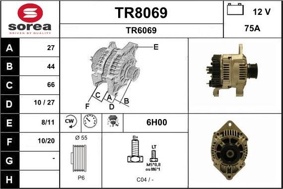 SNRA TR8069 - Alternateur cwaw.fr