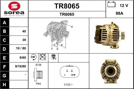 SNRA TR8065 - Alternateur cwaw.fr