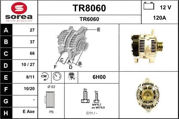 SNRA TR8060 - Alternateur cwaw.fr