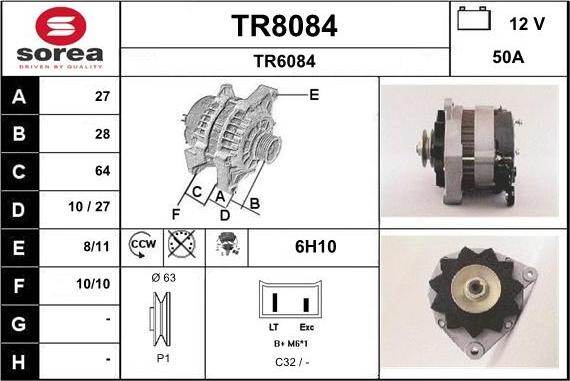 SNRA TR8084 - Alternateur cwaw.fr