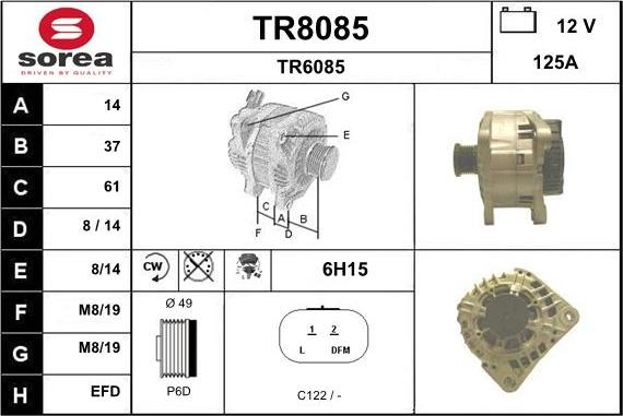 SNRA TR8085 - Alternateur cwaw.fr