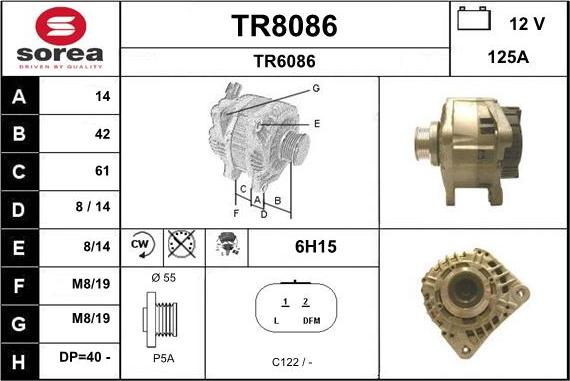 SNRA TR8086 - Alternateur cwaw.fr