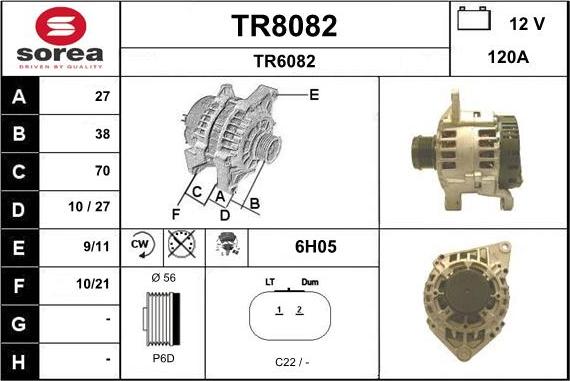 SNRA TR8082 - Alternateur cwaw.fr