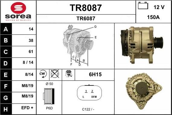 SNRA TR8087 - Alternateur cwaw.fr