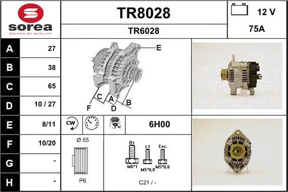 SNRA TR8028 - Alternateur cwaw.fr