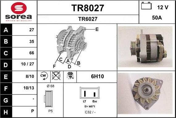 SNRA TR8027 - Alternateur cwaw.fr