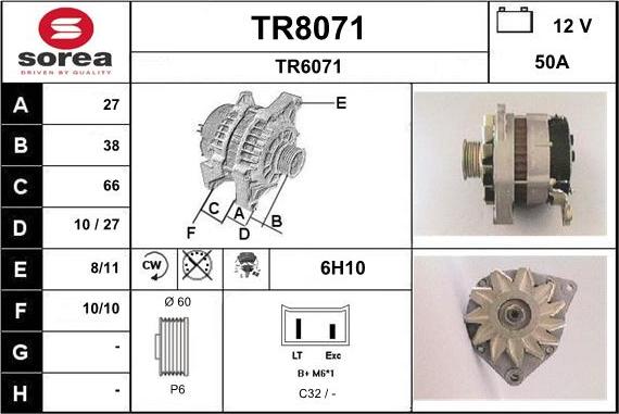 SNRA TR8071 - Alternateur cwaw.fr