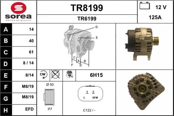 SNRA TR8199 - Alternateur cwaw.fr