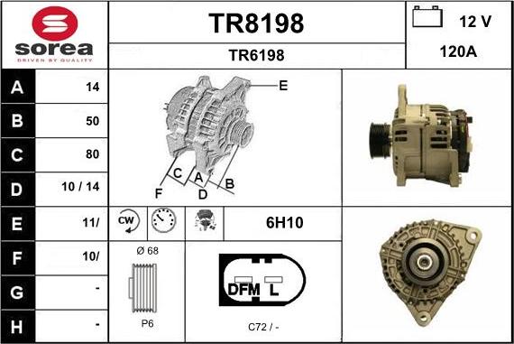 SNRA TR8198 - Alternateur cwaw.fr