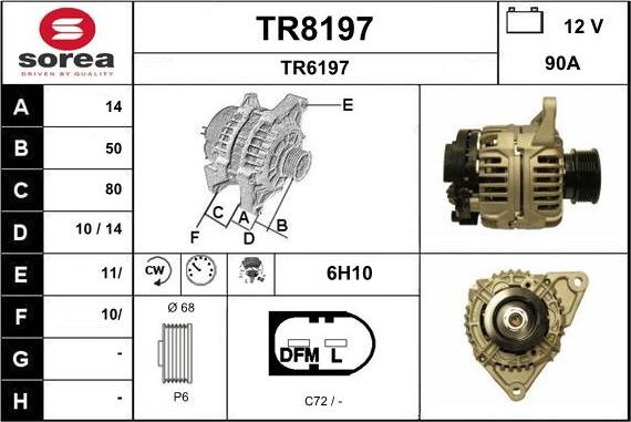 SNRA TR8197 - Alternateur cwaw.fr