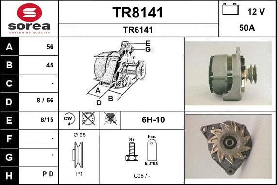 SNRA TR8141 - Alternateur cwaw.fr