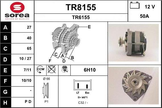 SNRA TR8155 - Alternateur cwaw.fr