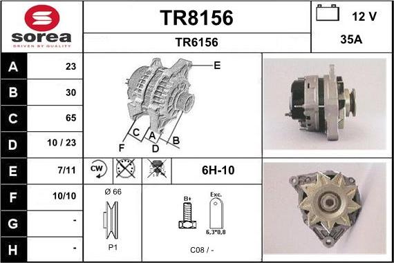 SNRA TR8156 - Alternateur cwaw.fr