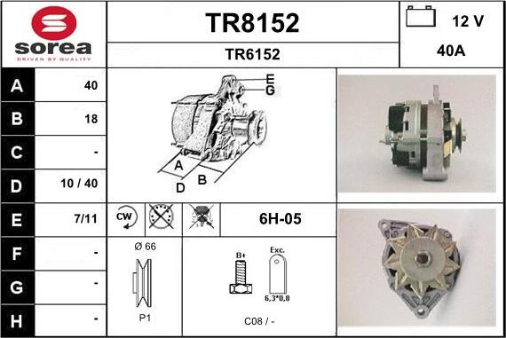 SNRA TR8152 - Alternateur cwaw.fr