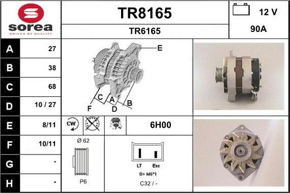 SNRA TR8165 - Alternateur cwaw.fr