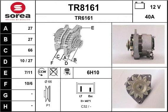 SNRA TR8161 - Alternateur cwaw.fr