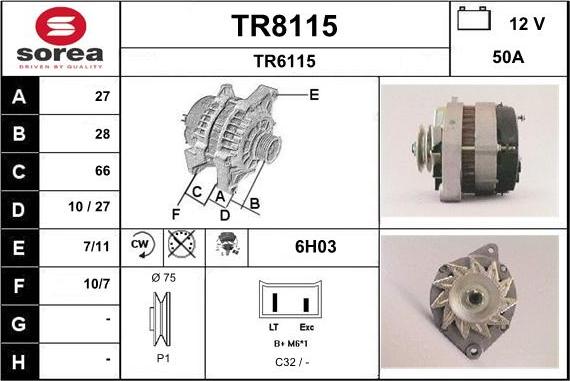 SNRA TR8115 - Alternateur cwaw.fr