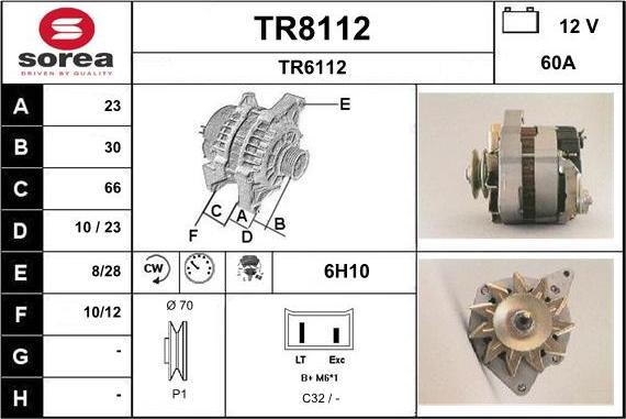 SNRA TR8112 - Alternateur cwaw.fr